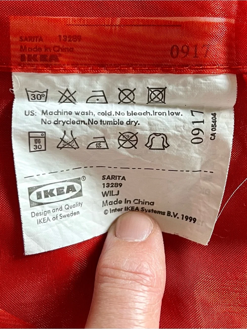 IKEA Vibrant Red/Burnt Orange Sheer Full Length Curtain Panels